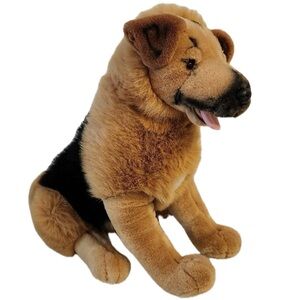 Fao Schwartz 18 inch German shepherd plush realistic dog